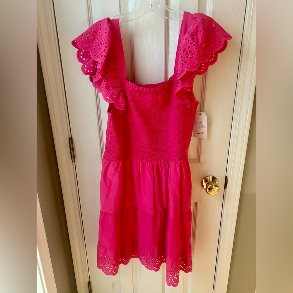 Hot pink off the shoulder dress BRAND NEW